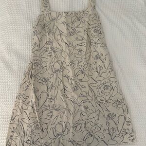 Floral Print Beige Dress